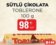 TOBLERONE SÜTLÜ ÇİKOLATA 100 G fiyat ve kampanya bilgisi